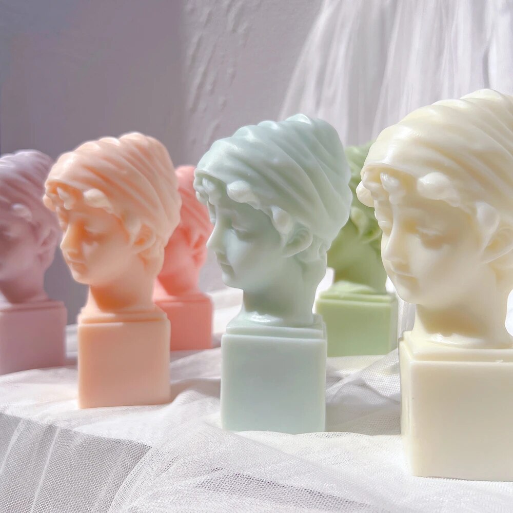 Greek Little Girl Statue Candle Mould