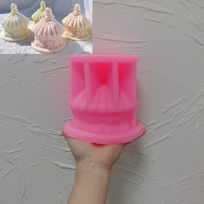 Princess Wedding Dress Cake Shape Candle Mould
