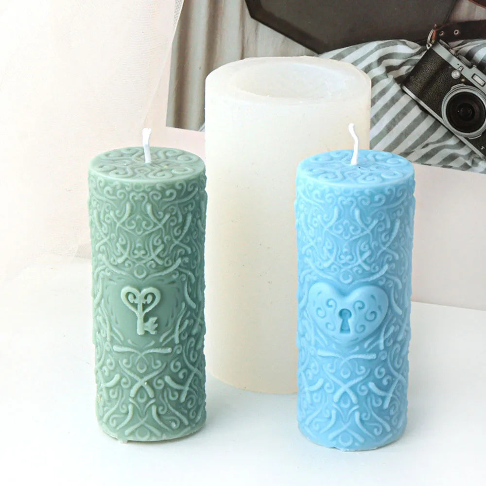 DIY Love Spiral Cylinder Candle Mould Nordic Decor