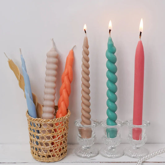 Spiral Twist Long Rod Candle Mould
