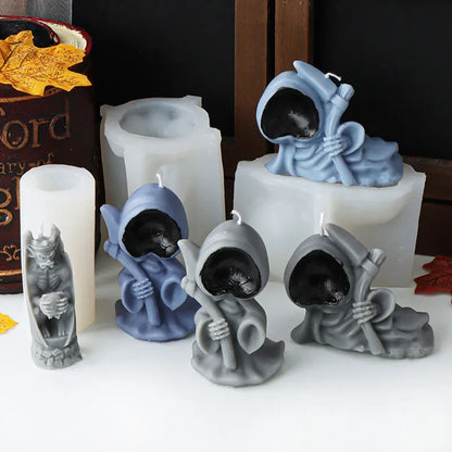 Halloween Axe Reaper Zombie Candle Mould