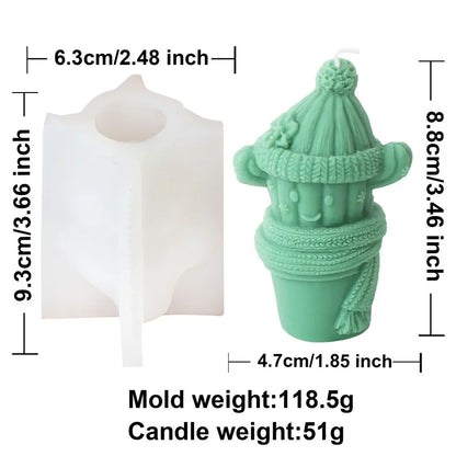 Christmas Cactus Silicone Candle Moulds