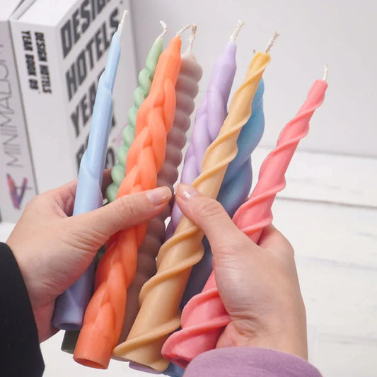 Spiral Twist Long Rod Candle Mould