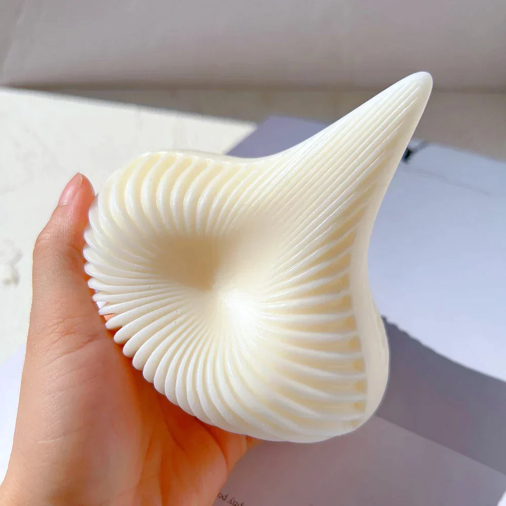 Geometric Pyramid Ribbed Candle Silicone Mould