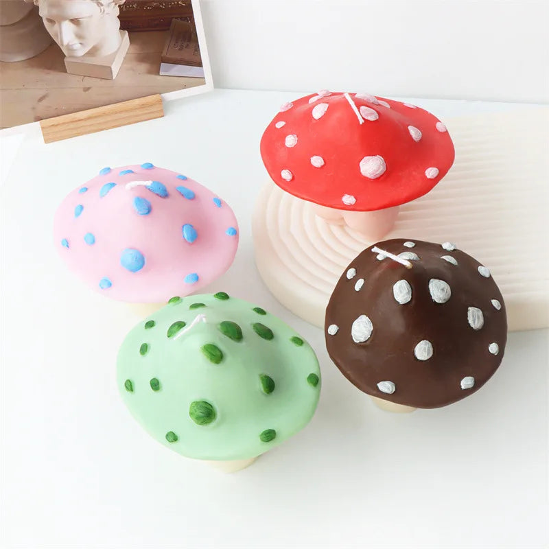 Mushroom Top and Halfbody Bottom Silicone Candle Mould
