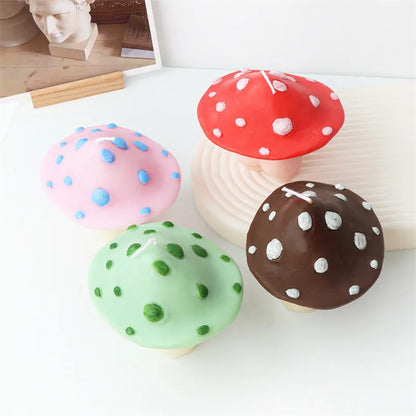 Mushroom Top and Halfbody Bottom Silicone Candle Mould