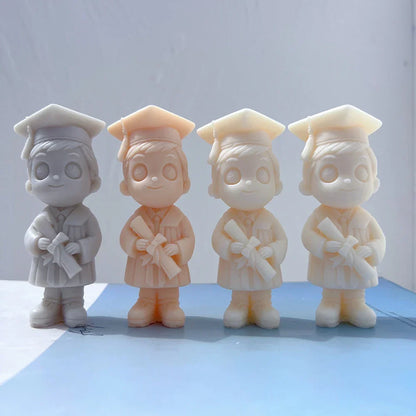 Graduation Girl & Boy Figurine Candle Mould