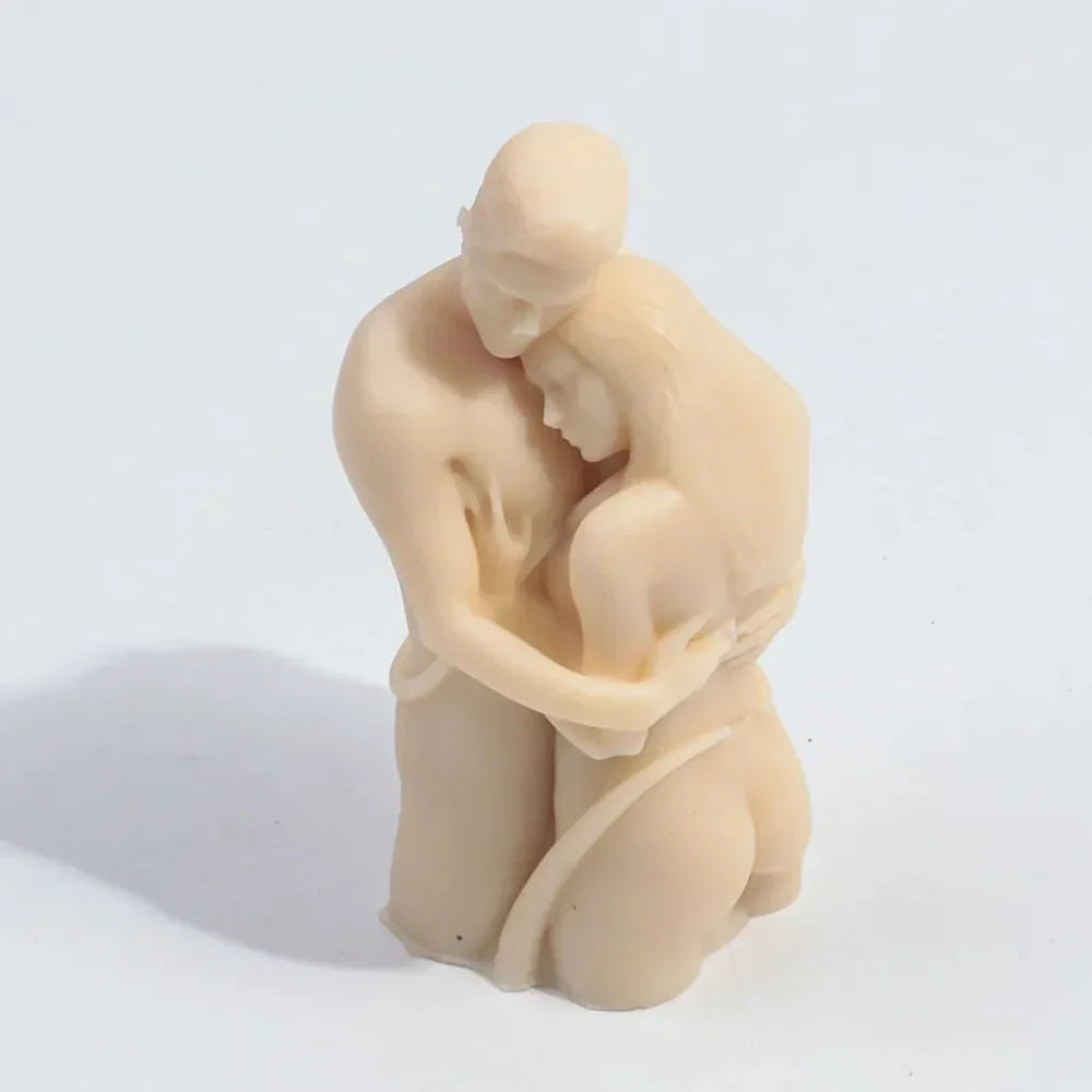 Embrace Lovers Portrait Candle Mould Silicone