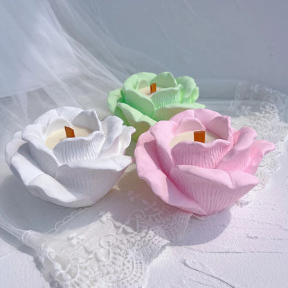 Rose Shaped Tea Light Holder Candle Mould