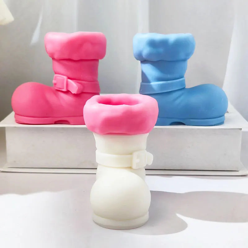 Festive Christmas Boot Candle Mould