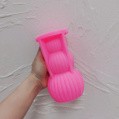 Ball Ribbed Pillar Candle Mould