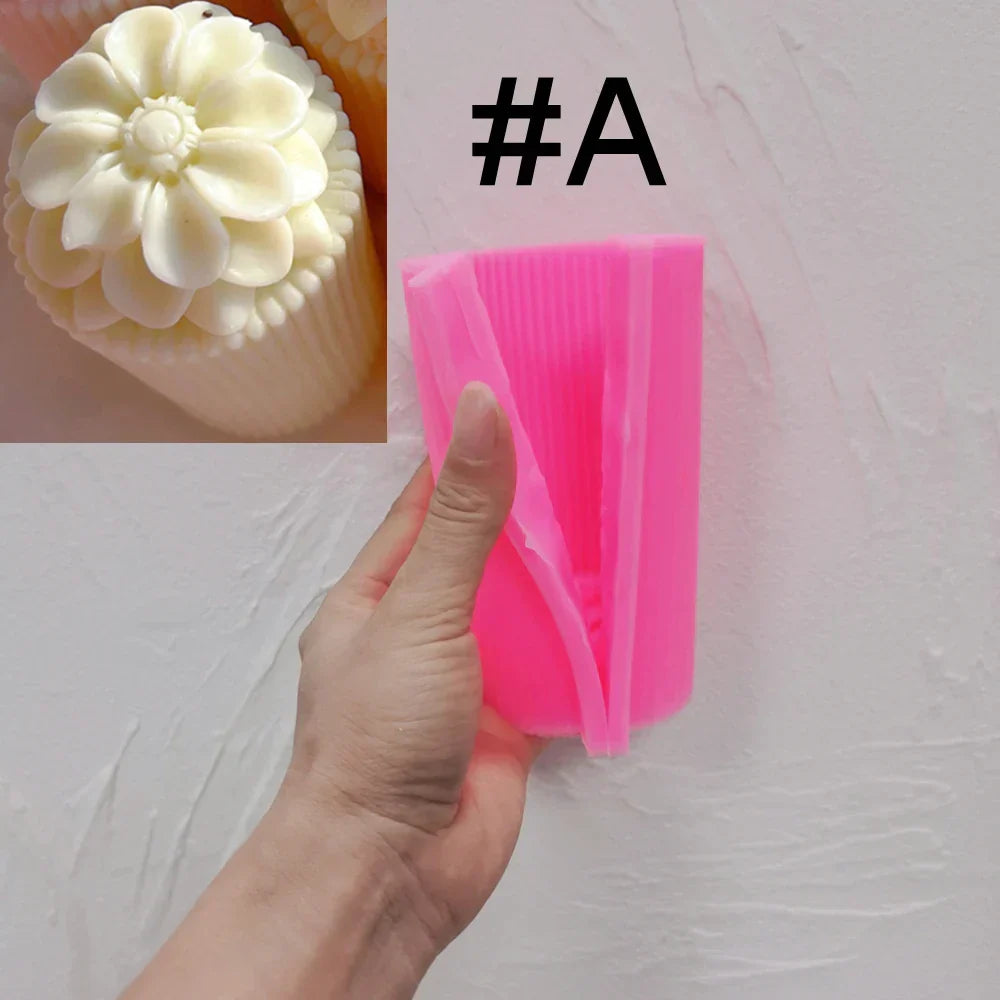 Cylindrical Pillar Flower Candle Mould
