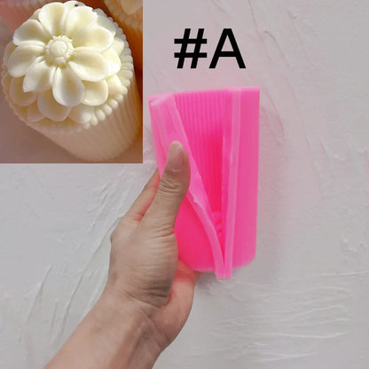 Cylindrical Pillar Flower Candle Mould
