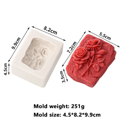 3D Flower Shape Scented Candle Silicone Mould