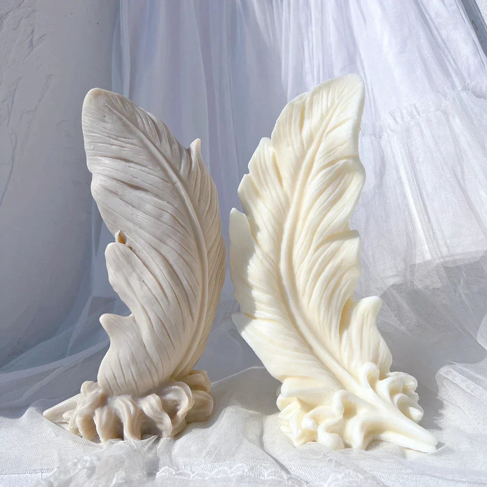 Feather Decorative Silicone Candle Mould