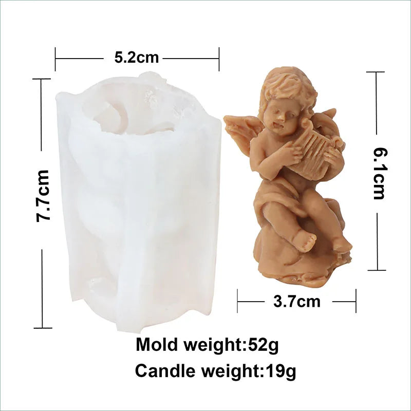 Cute Angel Theme Silicone Candle Mould
