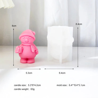 Scarf Snowman Candle Mould - Gift