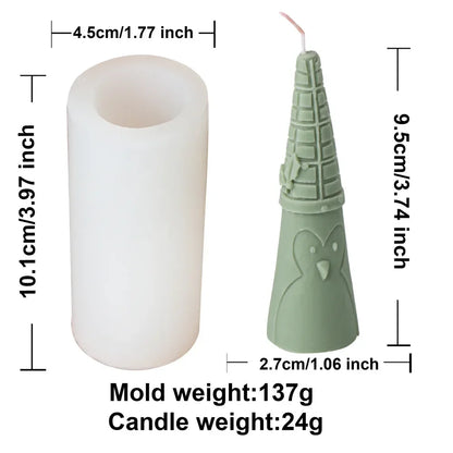 Long Hat Christmas Silicone Candle Moulds