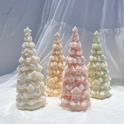 Birdhouse Christmas Tree Silicone Candle Mould