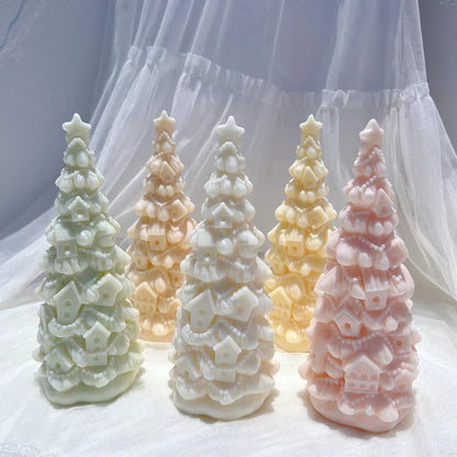 Birdhouse Christmas Tree Silicone Candle Mould