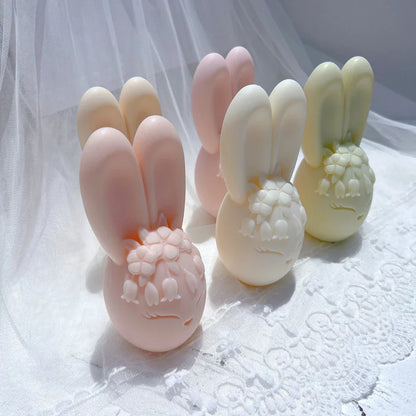 Easter Egg with Rabbit ears Silicone Candle Mould