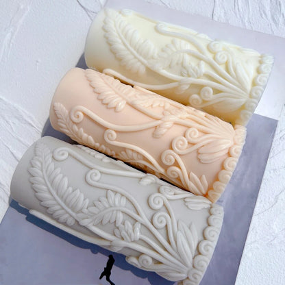 Fern Pillar Candle Mould