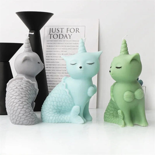 Mermaid Unicorn Cat Candle Mould