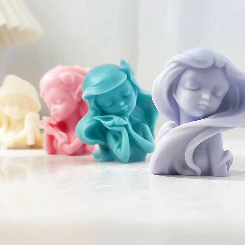 Cute Cartoon Girls Candle Mould
