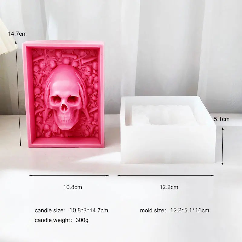 Trinity Skull Wisdom Candle Mould