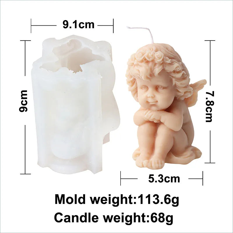 Cute Angel Theme Silicone Candle Mould
