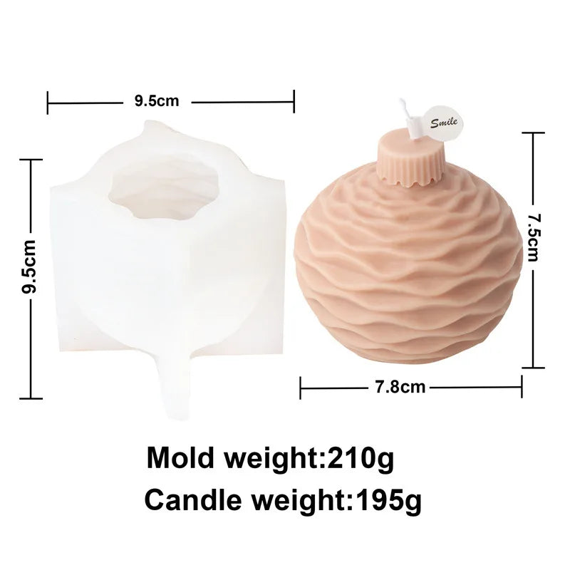 Festive Christmas Bauble Candle Moulds