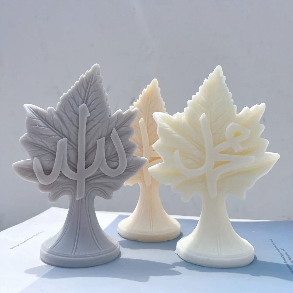 Leaf Allah Muhammad Candle Silicone Mould