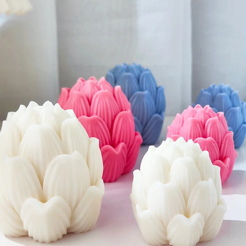 Buddhism Lotus Flower Candle Mould