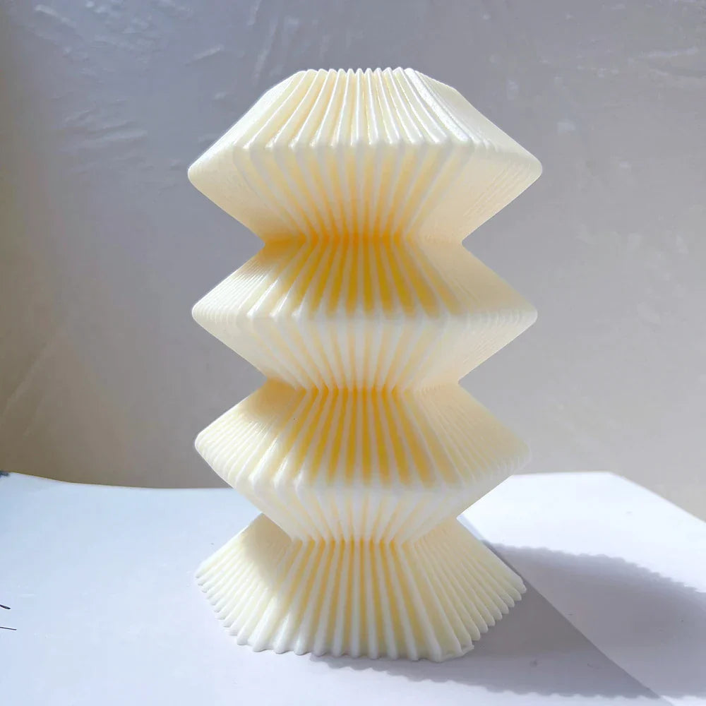 Hexagon Ribbed Pillar Silicone Candle Mould