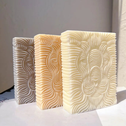 Square Lion Head Candle Silicone Mould
