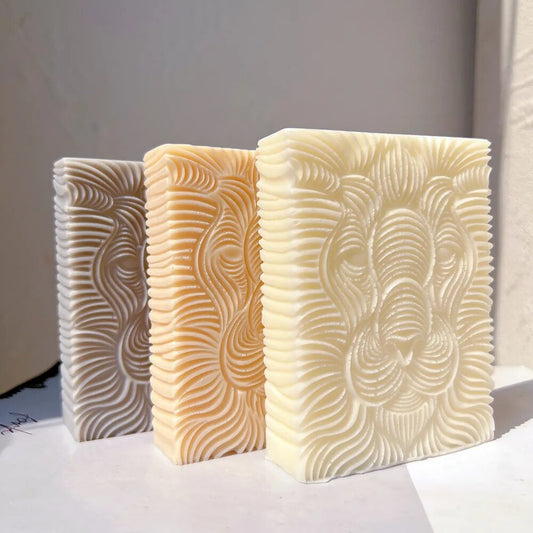 Square Lion Head Candle Silicone Mould