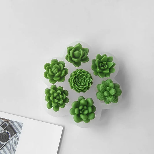 7 in 1 Succulent Candle Mould