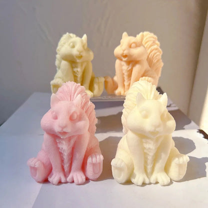 Cute Squirrel Silicone Candle Mould