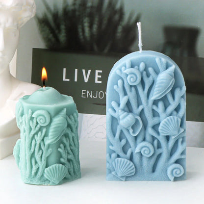 Coral Pillar Candle Silicone Mould