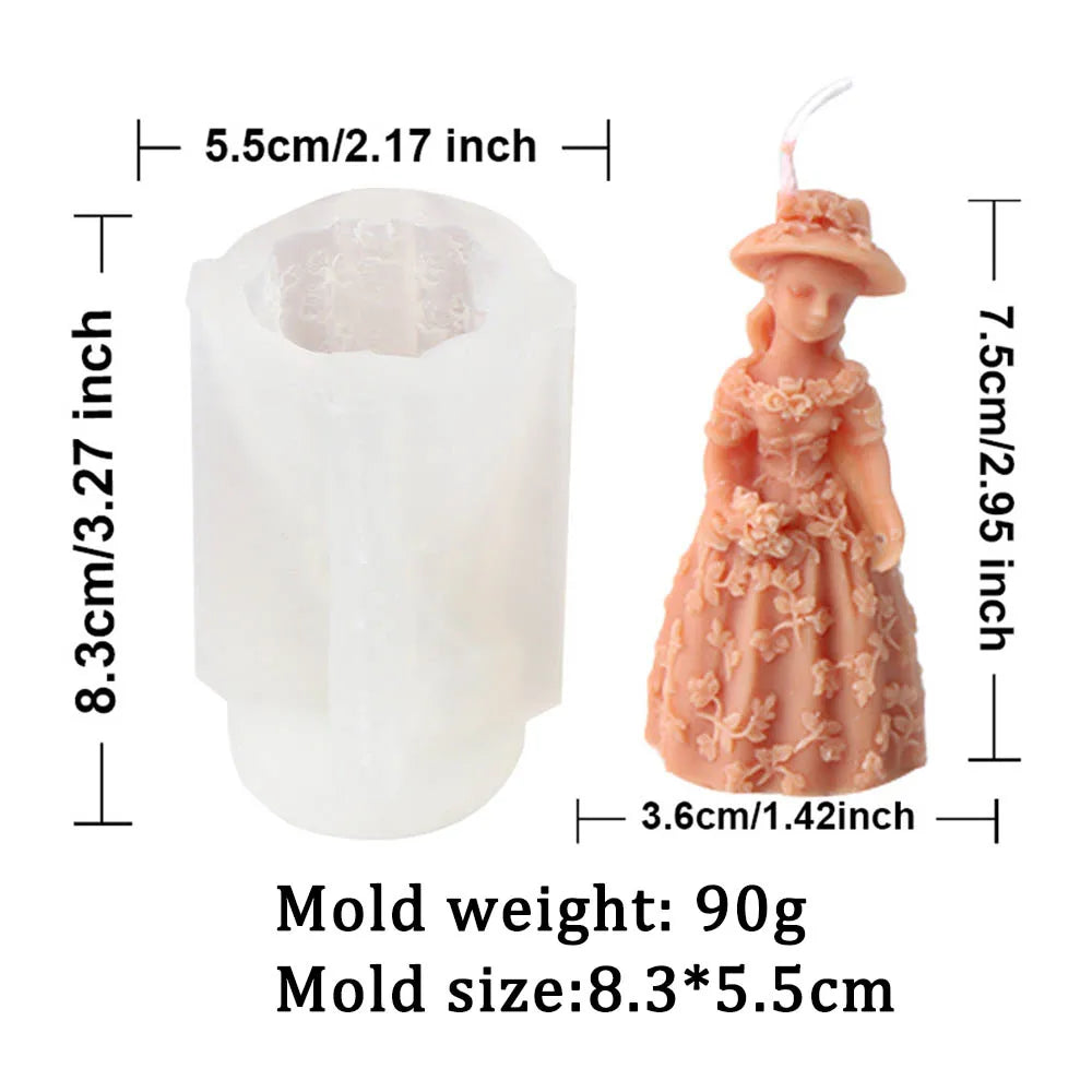 3D Angel Girls Candle Silicone Candle Mould