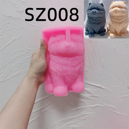 Chow Chow Cute Puppy Silicone Candle Mould