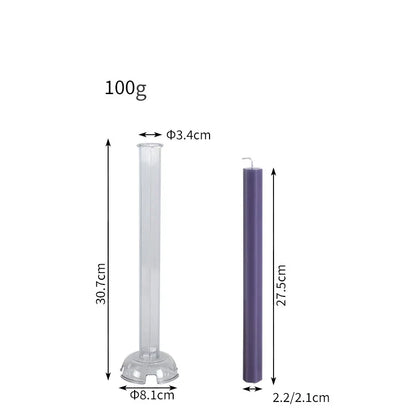 Hexagon Stripe Pole Acrylic Taper Candle Mould