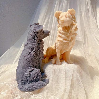 Border Collie Candle Mould Silicone