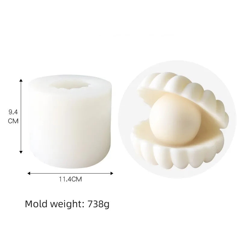 Pearl Shell Silicone Candle Mould