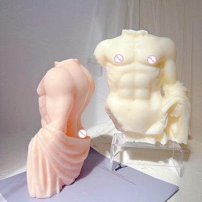 Greek Roman Torso Antique Body Sculpture Unique Candle Mould