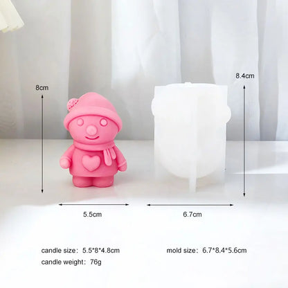 Scarf Snowman Candle Mould