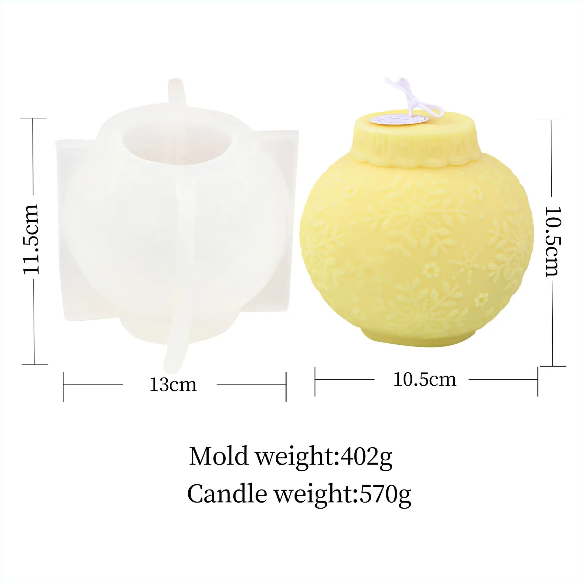 Christmas Bauble Candle Mould