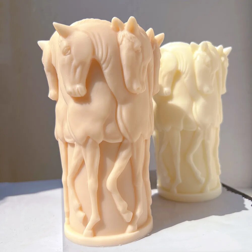 Horse Herd Candle Mould