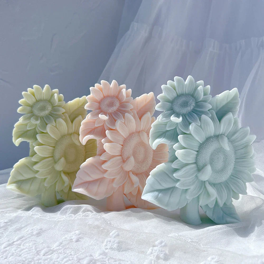 Sunflower Bouquet Silicone Candle Mould
