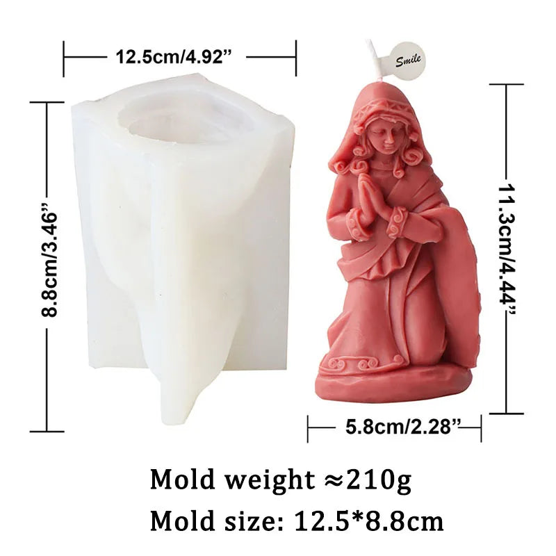 Madonna of the bouquet Candle Silicone Mould